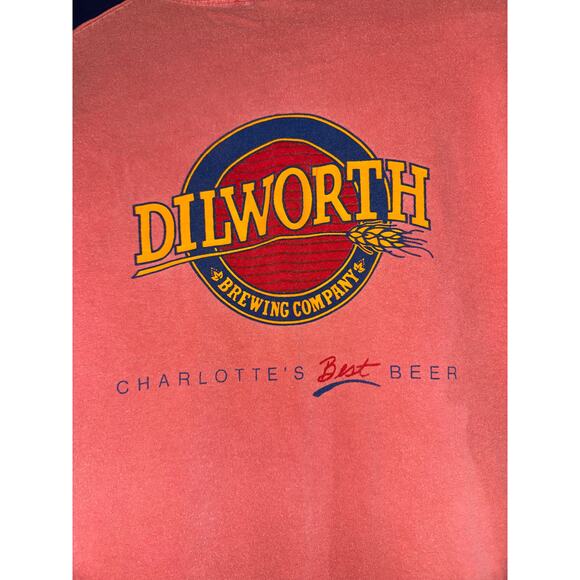 Vintage Dilworth Brewing Company Single Stitch Red Mens Large Long Made in USA - Picture 1 of 5